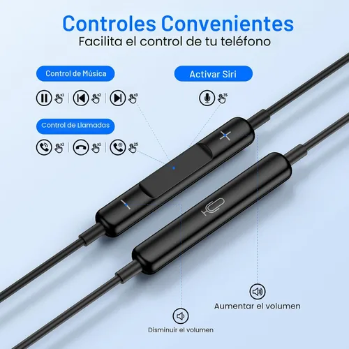 Vista 2 de Auriculares USB C Samsung con Cable Auriculares con Cable para Samsung Galaxy A16 A17 A36 5G A26 S25 Edge A56 S25 Ultra Plus S24 FE A35 Z Fold 6