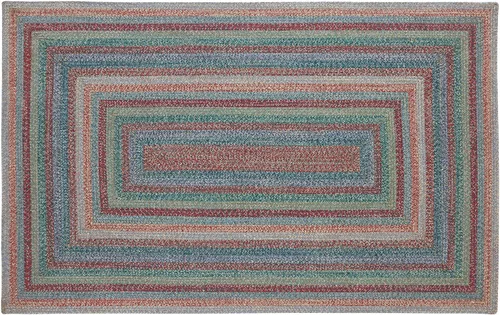 Vista 13 de VHC Brands Alfombra de yute multi medio círculo con almohadilla 19.5x36