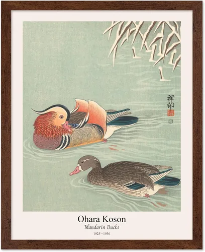 Vista 36 de Poster Master Vintage Ohara Koson Poster - Retro Blooming Lotus Flowers Print - Japanese Art - Flower Illustration - Aesthetic Design - Floral