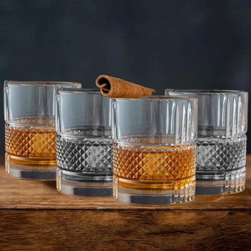 Vista 2 de LEMONSODA Vasos de whisky vintage premium Double Rocks - Vidrio de estilo vintage de diseño único