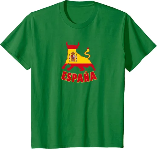 Vista 27 de Spain Espana with Bull and National Flag/Present T-Shirt Asphalt Grey