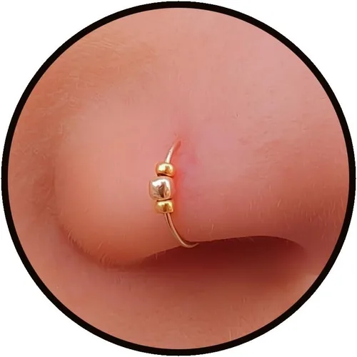 Vista 10 de Anillo de nariz de ópalo para piercing