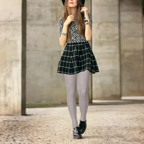 Vista 6 de Calcetines de lana hasta el muslo por encima de la rodilla, calcetines altos hasta el muslo, calcetines gruesos para botas, calentadores de piernas