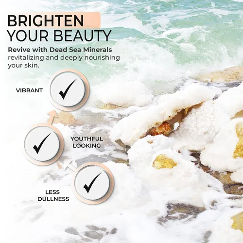 Vista 7 de Salt Cellar Spa Limpiador facial exfoliante suave, enriquecido con minerales del mar muerto, vitamina C y manzanilla, 7 onzas