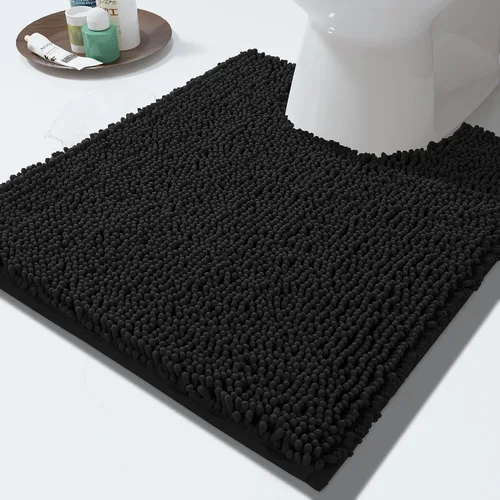 Vista 65 de Yimobra Tapetes de baño lavables, de chenilla súper suave y absorbente, para suelo y alfombra, de secado rápido, antideslizante, para bañera y Beige