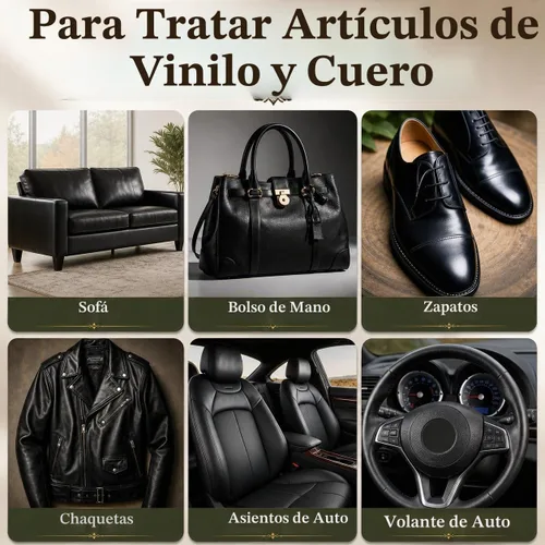 Vista 2 de Leather Recoloring Dye Balm, Leather & Vinyl Color Restorer Conditioner – Repairs Faded & Scratched Leather