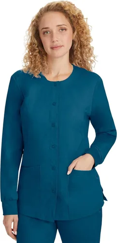 Vista 14 de Healing Hands Chaqueta médica con cierre de presión frontal para mujer Daisy 2-Way Stretch Uniform 5063 4 Pockets, 2-way Stretch Fabric, All-day