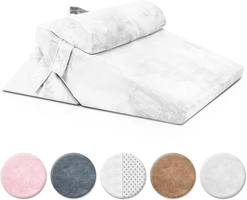 Vista 6 de Lunix Funda de repuesto para LX8 Juego de almohada de cuña de 2 capas, espuma no incluida, color azul