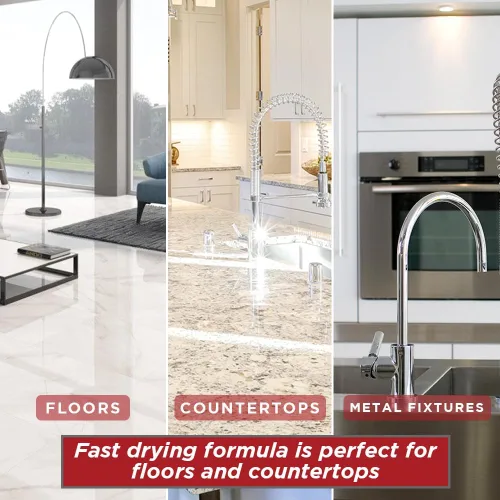 Vista 6 de Stone Pro Crystal Clean - Limpiador y sellador de superficies, concentrado de 32 onzas de galón