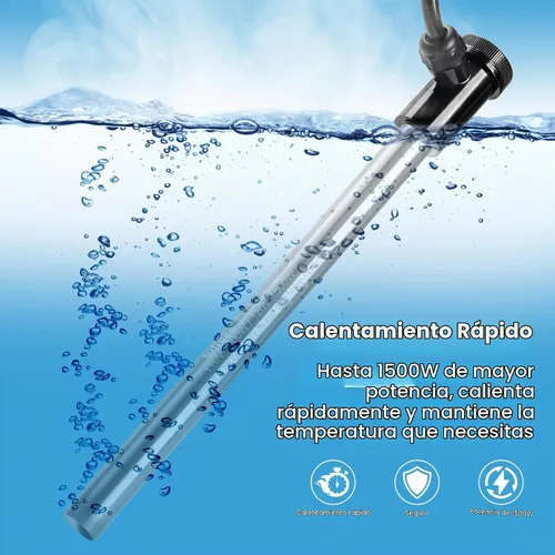 Vista 2 de briidea - Calentador de agua de inmersión de titanio de 1500 W con termostato, calentador líquido totalmente sumergible con sensor de temperatura