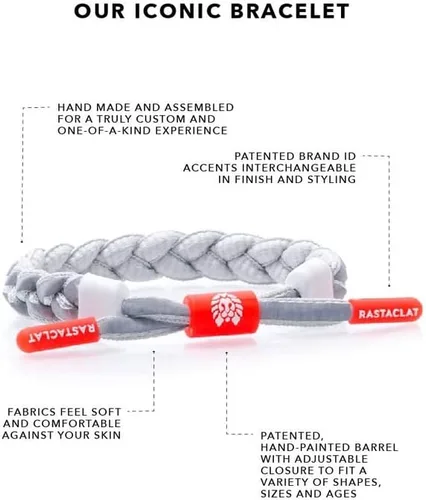 Vista 7 de Rastaclat Pulseras trenzadas para hombres y mujeres de todas las edades - Colección Originals Pulseras apilables ajustables trenzadas a mano Gran