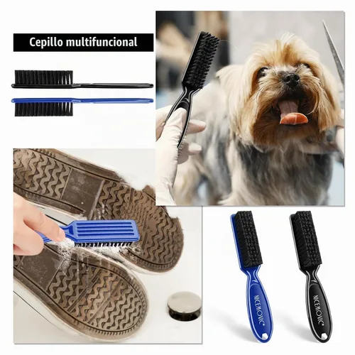 Vista 6 de NICEMOVIC 10 piezas de cepillo de limpieza de peluquero, suministros de accesorios de peluquería, mini cepillo de limpieza a granel, juego