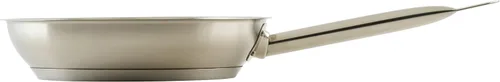 Vista 3 de Winco - Sartén de acero inoxidable de grado comercial de 9 pulgadas Apto para lavavajillas, distribución uniforme del calor, compatible