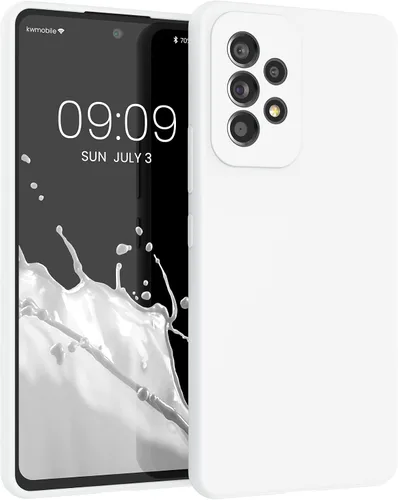 Vista 174 de kwmobile Funda Compatible con Samsung Galaxy A14 5G - Funda de teléfono de TPU y silicona con acabado suave - Verde Lima