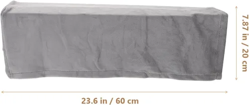 Vista 2 de BESPORTBLE Fundas elásticas para reposabrazos para sillas, sofá, sillón, sofás de terciopelo para el hogar, oficina, sofá reclinable, color gris