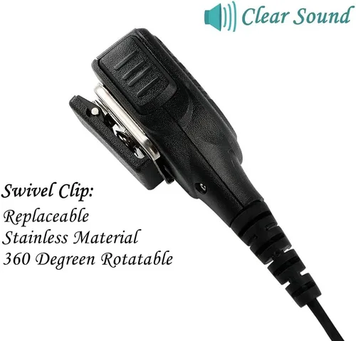 Vista 4 de Micrófono de altavoz para auricular Motorola Walkie Talkie CP200 GP2000 XU1100 PRO1150 MU12 (2 piezas)