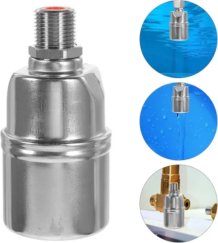 Vista 5 de Válvula de flotador de canal de agua de acero inoxidable Válvula automática de control de nivel de agua para tanques piscinas estanques entrada