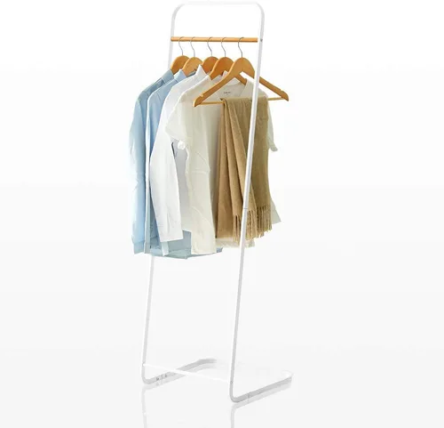 Vista 8 de JEFEE Perchero para colgar ropa, perchero simple para exhibición de almacenamiento de ropa, perchero de metal resistente, percheros de pie