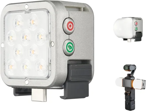 Vista 11 de Harlowe Atom 2 Pocket Duo Kit - Mini luz magnética para cámara de 2 W - Luz de llenado con sensor de movimiento recargable tipo C para vlogging
