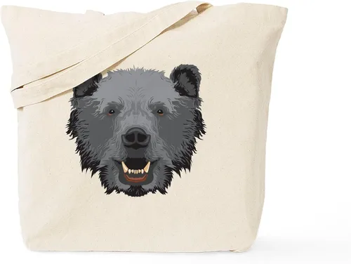 Vista 21 de CafePress B is for Bear Tote Bag Bolsa de asas de lona natural, bolsa de compras reutilizable