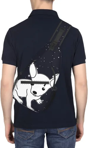 Vista 8 de Chihuahua - Bolsa de hombro para cachorros, mochila de viaje casual con animales divertidos para hombres y mujeres