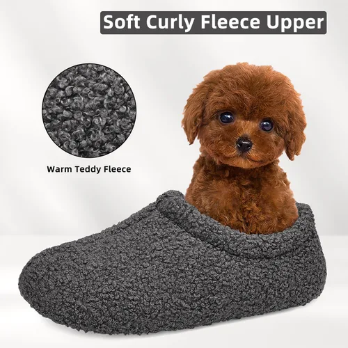 Vista 2 de ATHMILE Women's Men's House Slippers Bedroom House Shoes Indoor Fuzzy Memory Foam Fluffy Cozy Shoes Size 7 8 9 10 11 12 13 Gift Box
