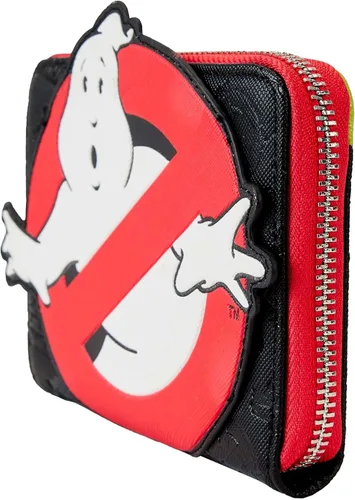 Vista 4 de Loungefly Cartera con cremallera y logotipo de los Cazafantasmas, Negro -, Cartera