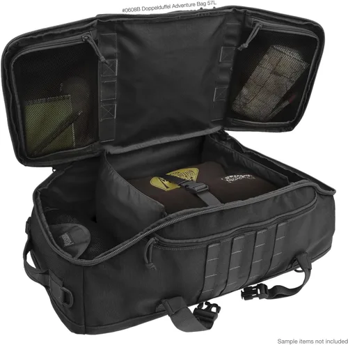 Vista 8 de Maxpedition Doppelduffel bolsa de aventura. Negro