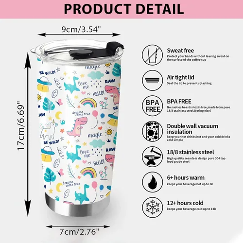 Vista 5 de Vaso de acero inoxidable con diseño de animador 3D Let All You Do Be Done In Love de 20 onzas, regalos de oficina, mujeres, hombres, amigos