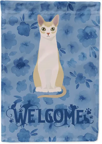 Vista 93 de Caroline's Treasures CK5005GF Bandera de bienvenida de gato abisinio para buzón, bandera decorativa para patio exterior, obras de arte de patio