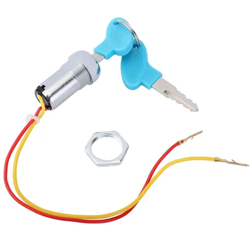 Vista 5 de Interruptor de llave de encendido universal de 2 cables para motocicleta, ATV, bicicleta eléctrica, Quad Scooter eléctrico, Go Kart, ciclomotor
