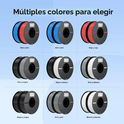 Vista 5 de Paquete de impresora 3D Creality Ender 3 V3 SE con 4 paquetes de filamento PLA (Negro+Blanco+Rojo+Azul)