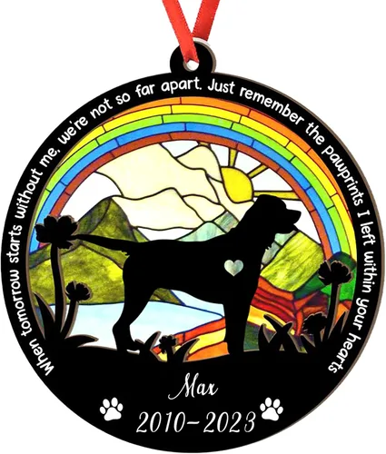 Vista 13 de Adorno personalizado para atrapasoles de sabueso afgano, adorno de Navidad de sabueso afgano, regalo para perro amante, sabueso afgano conmemorativo