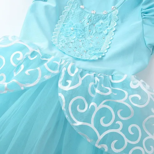Vista 6 de Disfraz de princesa para niñas, disfraz de fiesta de cumpleaños con accesorios