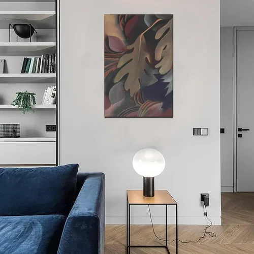Vista 3 de Georgia O'Keeffe - Póster de hojas bajo el agua, pintura decorativa, lienzo, arte de pared, para sala de estar, dormitorio, 16 x 24 pulgadas