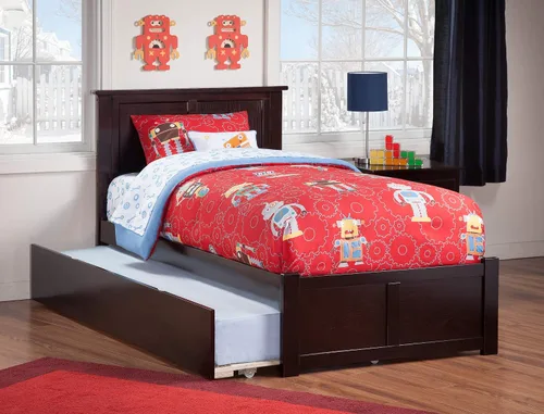 Vista 21 de AFI Madison Cama de plataforma con estribo y cajón deslizable Blanco