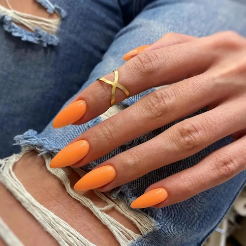 Vista 9 de Uñas postizas de presión con forma de almendra rosa de longitud media estilo stiletto, uñas artificiales de gel suave reutilizables acrílicas