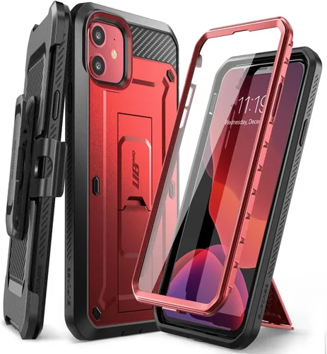 Vista 11 de SUPCASE Funda para iPhone 11 con protector de pantalla (Unicorn Beetle Pro), [soporte integrado y clip para cinturón] [protección de grado militar]