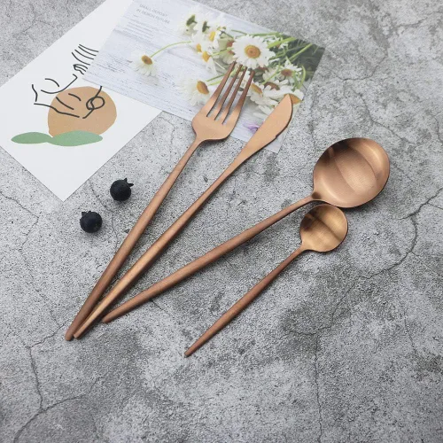Vista 3 de JASHII Juego de cubiertos de acero inoxidable de 24 piezas, juego de cubiertos de servicio para 6, utensilios para cocina, aptos para lavavajillas