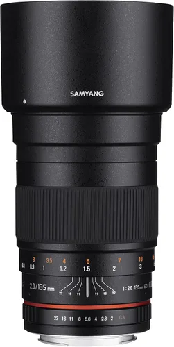 Vista 8 de Objetivo Samyang 5.3 pulgadas. F2.0 ED UMC, de lente fija Capture distant subjects with sharp telephoto performance and bright optics for