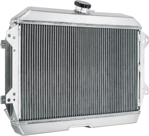 Vista 8 de Ventilador de aluminio de la cubierta del radiador de la raza de 4 filas para 1970-1975 Nissan Datsun 240Z 260Z L6