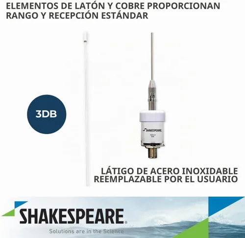 Vista 3 de Shakespeare 5242-A Antena de acero inoxidable de 36" con desconexión rápida