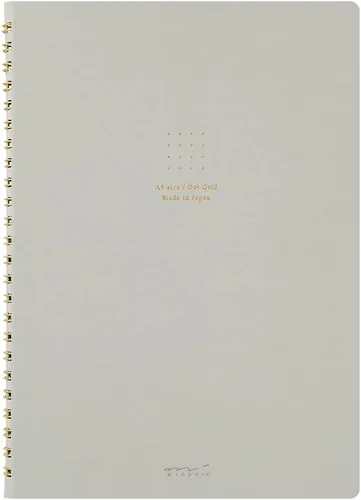 Vista 9 de Midori 15334006 Notebook, Ring Notebook, Color, Dot Square, Blue, A5