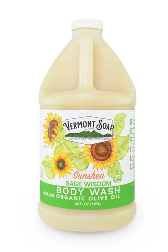 Vista 10 de VERMONT SOAP Gel de baño, gel natural con manteca de karité, gel de gel suave para hidratar y calmar la piel, jabón corporal sin fragancia