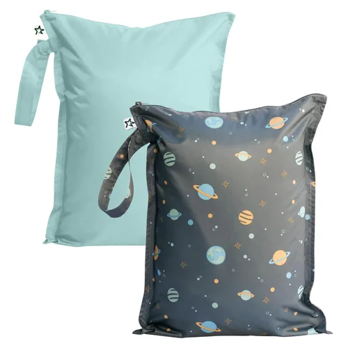 Vista 14 de Tiny Twinkle Bolsas húmedas a prueba de desorden 1 paquete de bolsas húmedas reutilizables impermeables para trajes de baño Ropa de bebé Bolsa