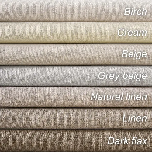 Vista 6 de Topfinel Cortinas opacas, blanco beige, 2 paneles, ventanas pequeñas, textura, mezcla de lino, bohemia, abedul, rural, gancho, bolsillo trasero