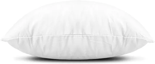 Vista 2 de EDOW - Relleno de almohada ligera y suave de poliéster como alternativa al plumón - Almohada decorativa lavable a máquina. (Blanco, 14x14 pulgadas)