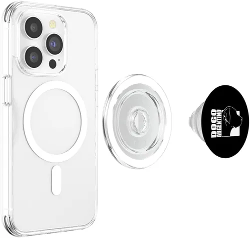 Vista 4 de Funny proud Dogo Argentino profile dog mom dog PopSockets MagSafe PopGrip for iPhone