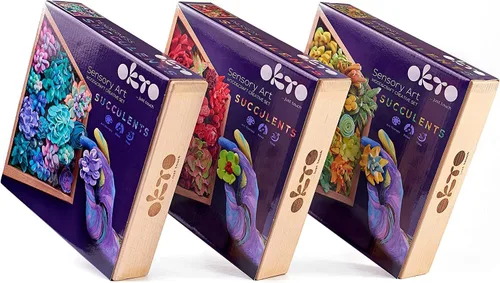 Vista 8 de Okto Kit de arte Ternura Juego de arte de suculentas 3D para decoración de pared del hogar Kits de manualidades para adultos del Reino Unido