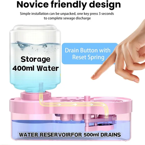 Vista 4 de Herramienta limpiadora de pinceles de pintura de ciclo de agua 4 en 1 Taza de enjuague a prueba de fugas mejorada 2025 con paleta y soporte